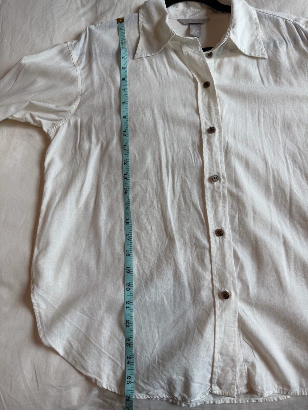 H&M Oversized Linen-blend Button-down Shirt - Picture 14 of 14